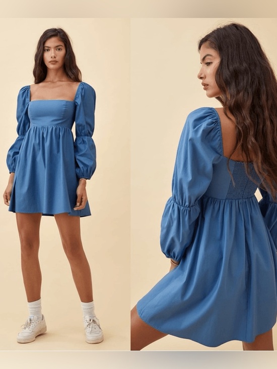 Reformation Dresses & Skirts - Reformation Michaela Puff Sleeve Mini Babydoll Dress